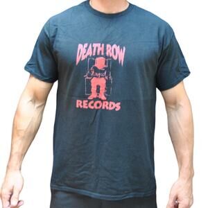 Death Row Records Black Red Short Sleeve Shirt Large